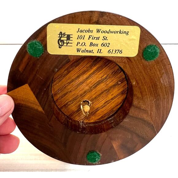 Unique Solid Wooden Hand Painted Custom Made Musical Bell Made in USA Dark - Picture 3 of 7